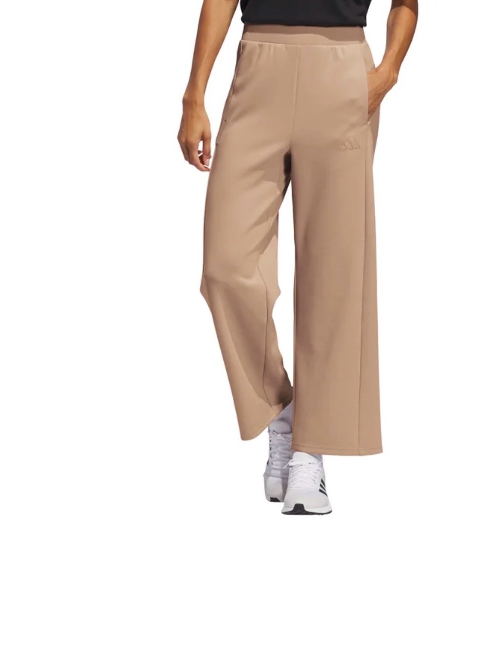 adidas Wide-Leg Track Pants in Beige